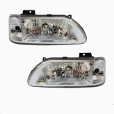 یک جفت چراغ جلو و خطر پراید 131 با وایرست درجه1