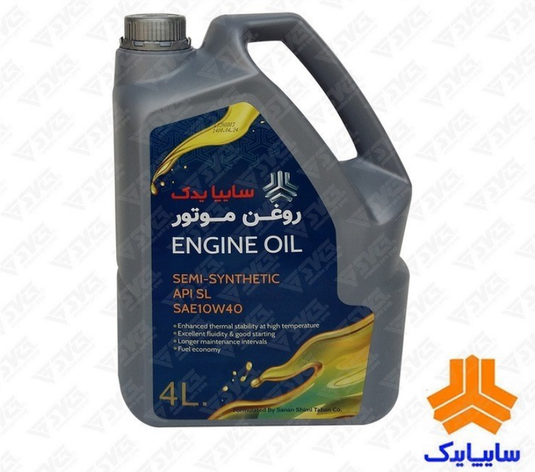 روغن موتور 4 لیتری st api sl _10w40 مارک p61 سایپایدک saipa